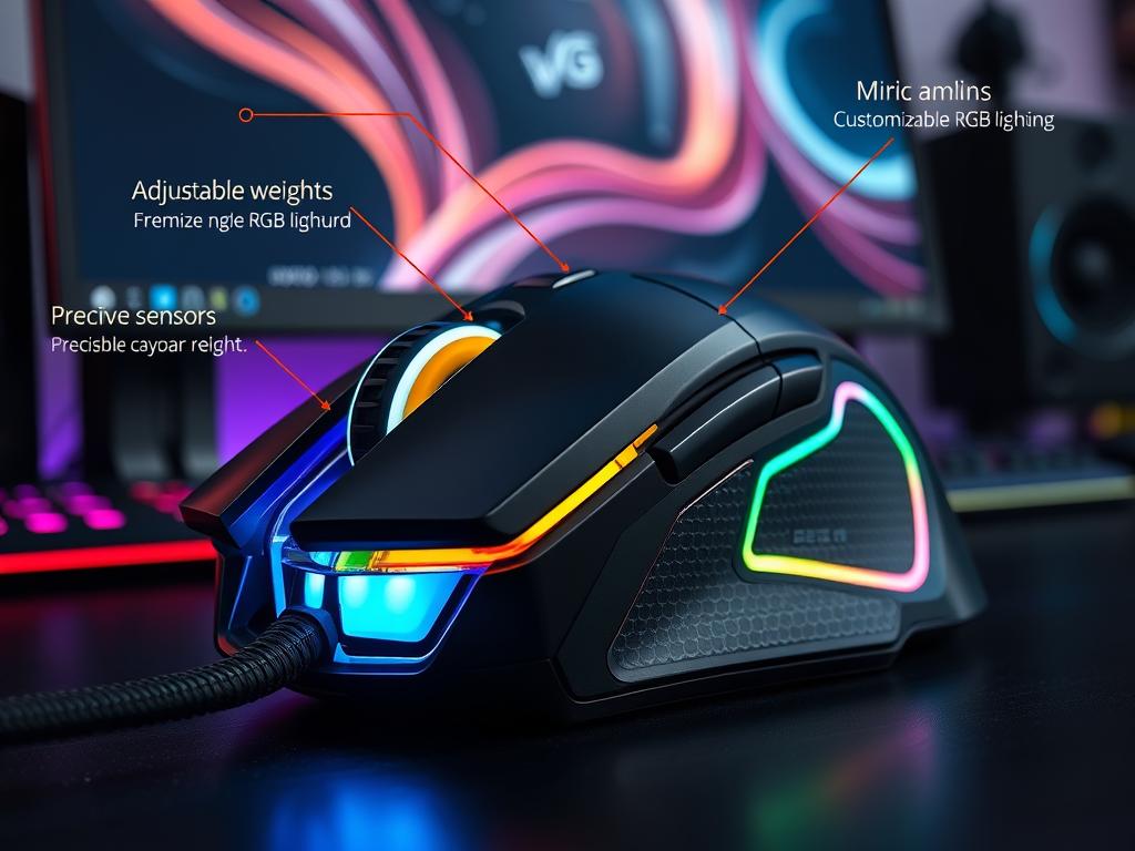 Gaming Maus mit präzisen Sensoren