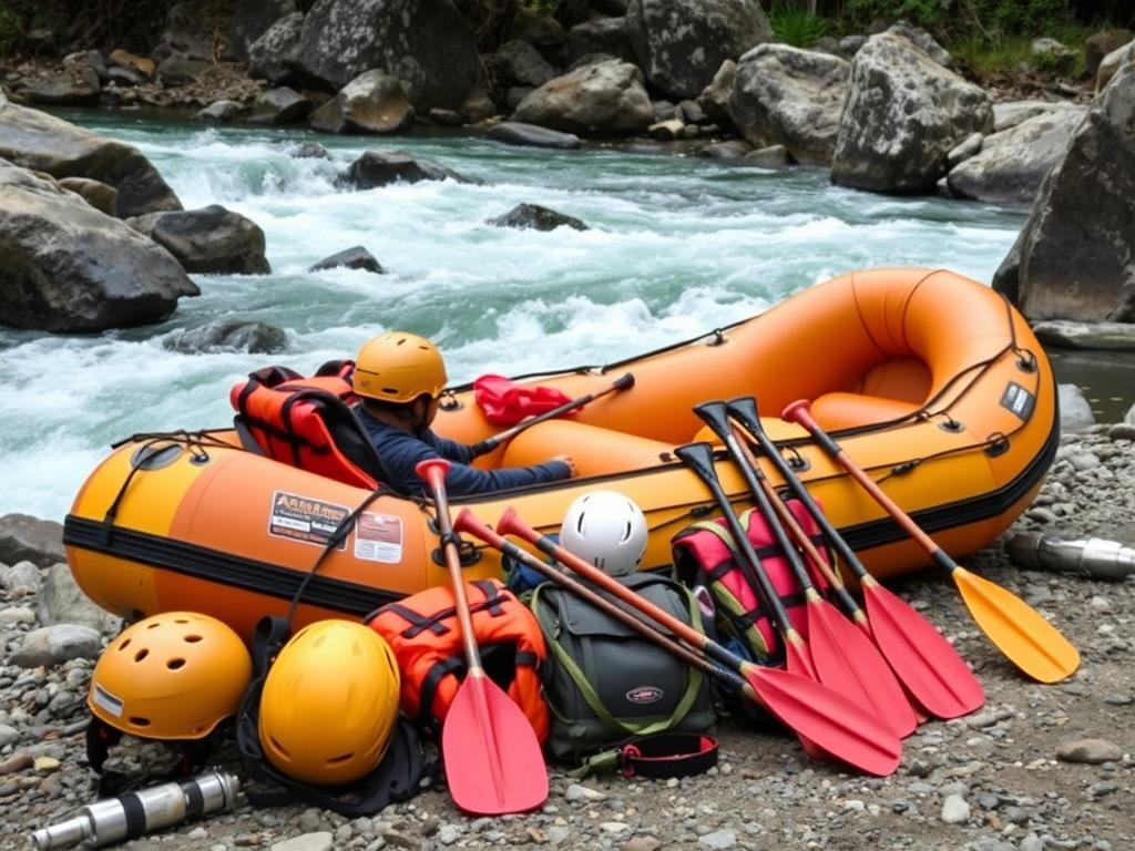 Sicherheitsausrüstung beim Rafting Sicherheitsausrüstung beim Rafting